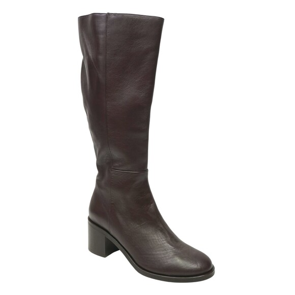 Aquatalia Women's Remo Knee High Leather Boot, Burgundy, 11US